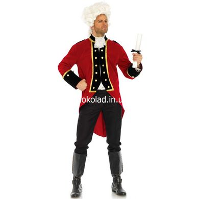 Чоловічий костюм капітана XL, Leg Avenue, 2 предмети, червоний - картинка 1