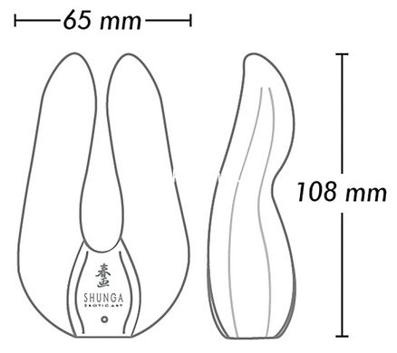Клиторальный вибратор Shunga Aiko черного цвета, 10.5 см х 6.5 см - картинка 5
