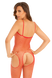 Бодістокінг у сіточку, з відкритим доступом Rene Rofe, червоний, One Size - зображення 3