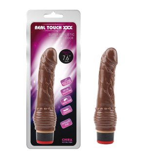 Вібратор Chisa Real Touch XXX реалістичний, коричневий, 19.5 х 3.3 см - картинка 1