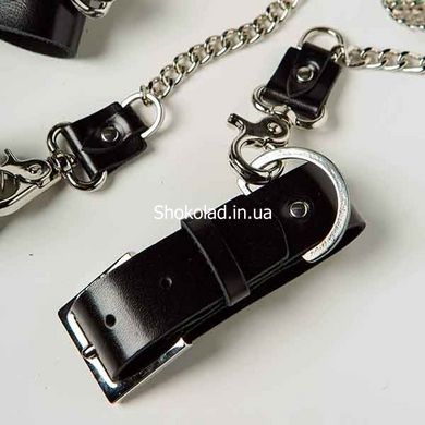 Набір нашийник наручники Silver With Chain - картинка 6