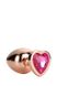 DT21789 Анальная пробка с сердцем GLEAMING LOVE ROSE GOLD PLUG SMALL - изображение 4