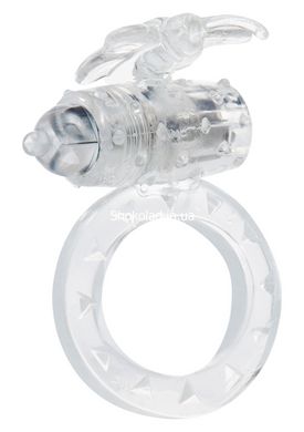 Эрекционное кольцо с вибрацией Flutter Ring Vibrating Transparant - картинка 1