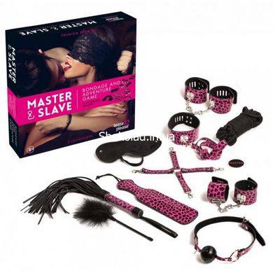 Набор БДСМ 10 предметов Master & Slave, Pink Leopard - картинка 1