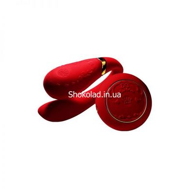 Вібромасажер для пар з функцією управління зі смартфона ZALO Fanfan Set, Bright Red - картинка 6
