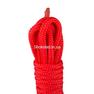 Бондажна мотузка Easytoys, нейлонова, червона, 5 м - картинка 4