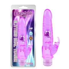 Подвійний вібратор Chisa Novelties Jelly Glitters Dual Teaser Purple - картинка 1