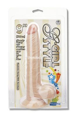 Фалоімітатор G-GIRL STYLE 9INCH dong WITH SUCTION CAP - картинка 2