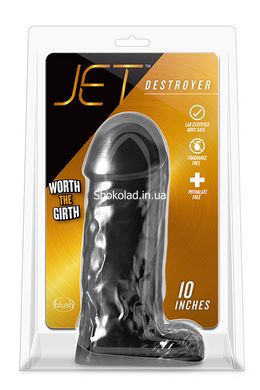 Фалоімітатор гігант JET DESTROYER CARBON METALLIC BLACK - картинка 2