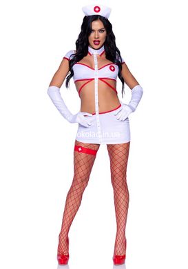 Костюм сексуальної медсестри Leg Avenue Heartstopping Nurse, 4 предмети, білий, S - картинка 4