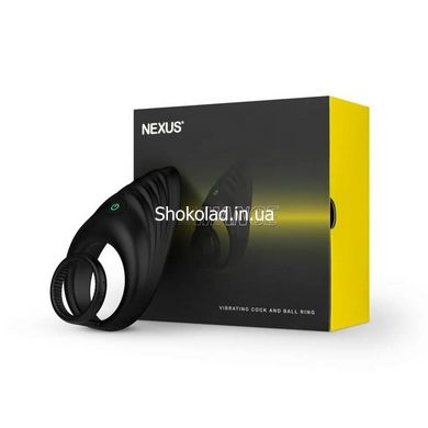 Вібро-ерекційне кільце Nexus Enhance з петлею на мошонку, з рельєфним стимулятором, чорне Штрихкод: 4024144272631 - картинка 8