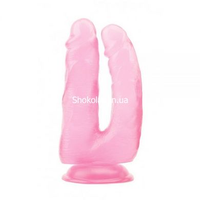 Фалоімітатор подвійний Hi-Rubber, Pink, Рожевий - картинка 1