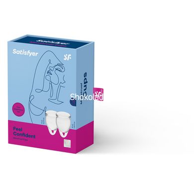 Набір менструальних чаш Satisfyer Feel Confident Menstrual Cup 15 мл та 20 мл, прозорі - картинка 2