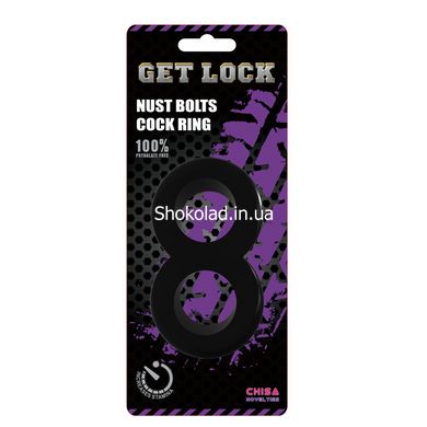 CH38180 Эрекционное кольцо черное восьмерка Get lock Chisa - картинка 2