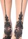 Чулки с узорами One Size Tana Sheer Thigh High Stockings от Leg Avenue, бежево-черные - изображение 4