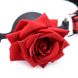 Кляп силіконовий з трояндою Master Series, чорний, червоний - зображення 5