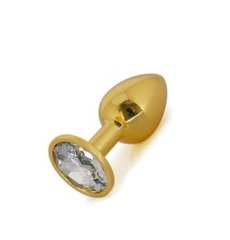 Анальна пробка Gold Metal Diamond, m, Золотистый, для новачків та просунутих користувачів - картинка 1