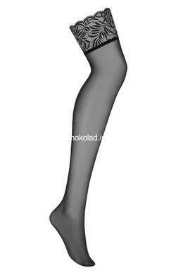 Чулки черные Obsessive Contica stockings L/XL - картинка 2