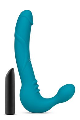 Вібростимулятор TEMPTASIA LUNA STRAPLESS SILICONE DILDO, Синий - картинка 1