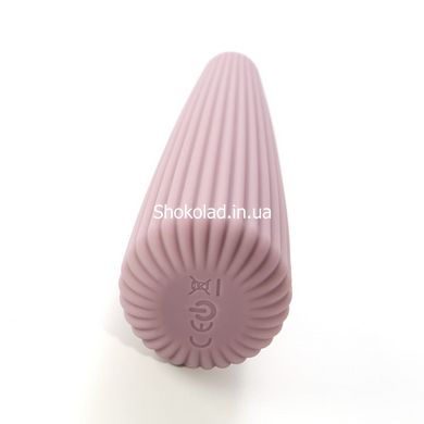 Вібратор для клітора у формі конуса з рельєфом Sweet Em Velvet Lure, фіолетовий - картинка 3