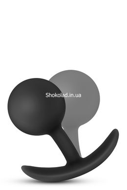 Анальний плаг Blush з внутрішнім кулькою Adventures Platinum Silicone Vibra, Черный - картинка 4
