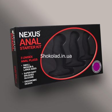 Набір анальних пробок із силікону Nexus Anal Starter Kit, 3 шт. - картинка 3