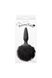 Анальная пробка с мягким пушистым хвостом кролика BUNNY TAILS MINI BLACK BLACK FUR - изображение 2