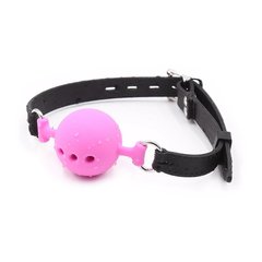 Кляп DS Fetish Mouth silicone gag L black/pink - картинка 1