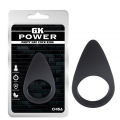 Кільце ерекційне GK Power Party Hat зі стимуляцією клітора, Черный - картинка 1