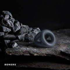 Эрекционное кольцо Boners тройное, серое - картинка 1