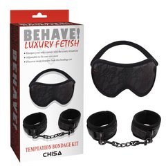 Набор БДСМ маска + наручники Chisa Behave Luxury Fetish - картинка 1