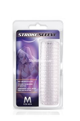 Мастурбатор M FOR MEN STROKE Sleeve CLEAR, Clear, 13.5см - 5.3дюйм. - картинка 2
