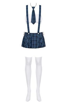 Костюм студентки Obsessive Studygirl costume L / XL, Белый/Синий, L/ХL - картинка 4