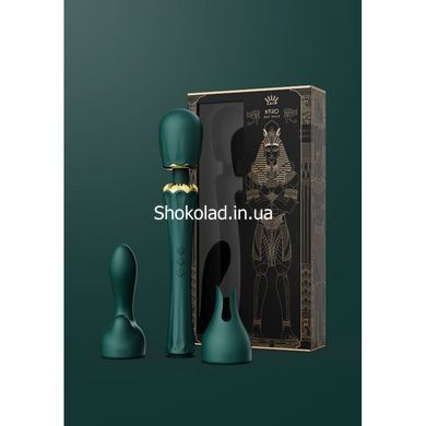 Вібратор мікрофон з насадками Zalo Kyro Wand Turquoise Green, Черный - картинка 9
