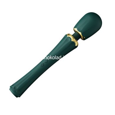Вібратор мікрофон з насадками Zalo Kyro Wand Turquoise Green, Черный - картинка 3