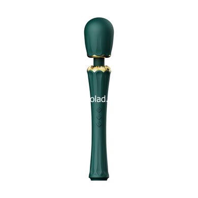 Вібратор мікрофон з насадками Zalo Kyro Wand Turquoise Green, Черный - картинка 2