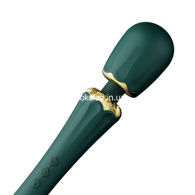 Вібратор мікрофон з насадками Zalo Kyro Wand Turquoise Green, Черный - картинка 4