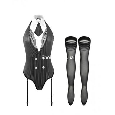 Сексуальный костюм секретарши S/M Sunspice, черный, 5 предметов - картинка 4