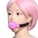 Кляп DS Fetish Mouth silicone gag L black/pink - зображення 2