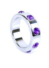 Эрекционное кольцо с фиолетовыми камнями - картинка 1