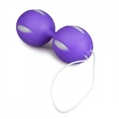 Вагінальні кульки із зміщеним центром тяжкості Easytoys, силіконові, фіолетові, 46 г - картинка 1