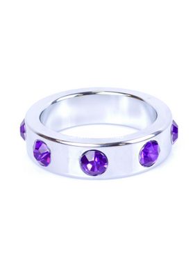 Эрекционное кольцо с фиолетовыми камнями - картинка 4