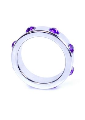 Ерекційне кільце з фіолетовим камінням - картинка 2