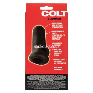 Насадка на член COLT Slammer із кріпленням на мошонці, чорна, 10.7 х 5 см - картинка 8