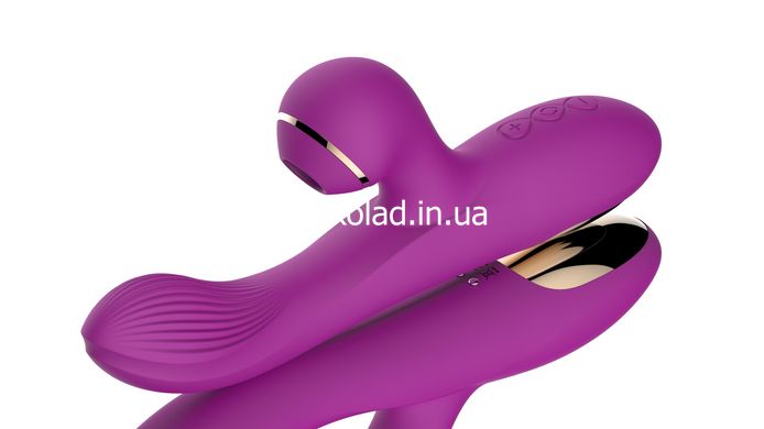 Вібратор-кролик із хвильовою стимуляцією клітора Air Pulsing Messenger, фіолетовий - картинка 5