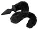Анальна пробка с гибким хвостом Bad Kitty чорна, 3.5 х 73 см - изображение 2
