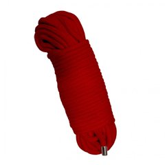 Мотузка для зв'язування 20 метрів, наконечники метал, червона - картинка 1
