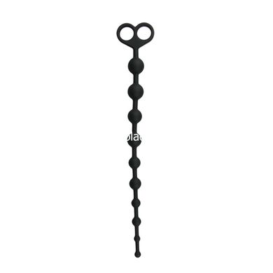 Анальні намисто Long Anal Beads чорні, 33.5 см x 2.5 см - картинка 1