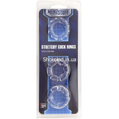 Кольцо MENZSTUFF STRETCHY COCK RINGS, CLEAR - картинка 1