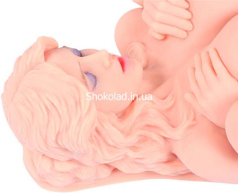 Мастурбатор секс-лялька з вібрацією, з двома робочими отворами, кібершкіра, Kokos Victoria - картинка 10